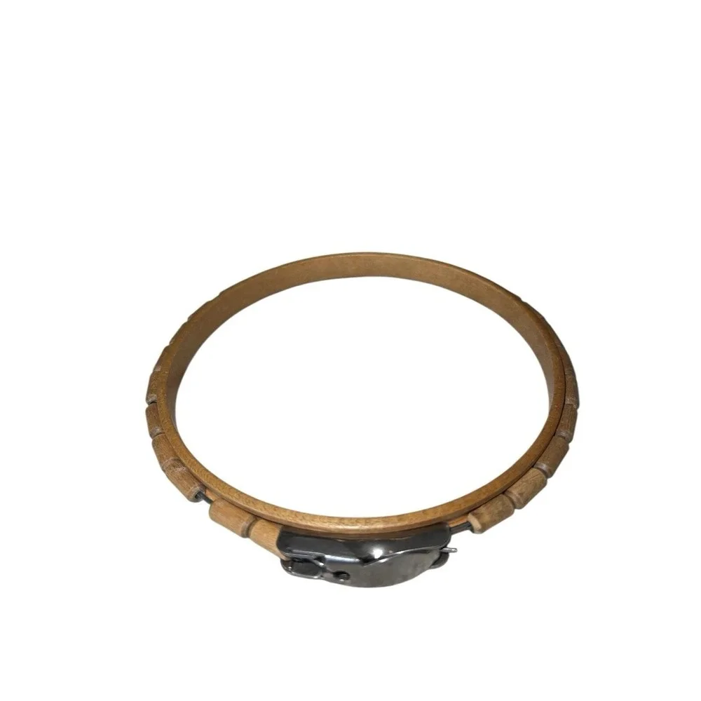 Embroidery Hoop RARE Latch Lock Tension Wood Bead Outer Ring Vintage Hardwood 6